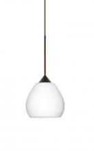  1XP-560507-BR - Besa Pendant Tay Tay Bronze Opal Matte 1x50W Halogen