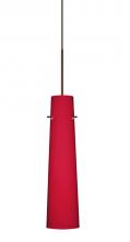  1XC-5674RM-BR - Besa Camino Pendant Bronze Ruby Matte 1x50W Halogen