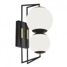  1261-MBSB-MA - Cosmos Outdoor Wall Light - Matte Black Satin Brass