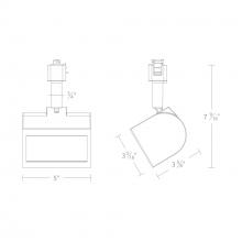  H-3020W-CS-BK - Ocularc 3020W - 5CCT Wall Wash Track Luminaire