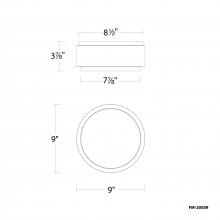  FM-20509-40-BK/AB - Salvo Flush Mount Light