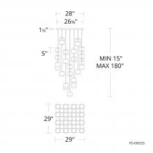  PD-68925S-AB - Banded Chandelier Light