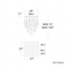  PD-77541S-AB - Cyllindra Chandelier Light