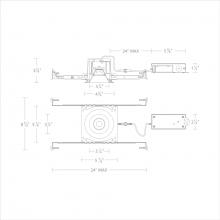  R3BRD-SCS-BK - Ocular 3.0 5CCT Round Donwlight Trim and Remodel Housing with New Construction Frame-In Kit and Dr