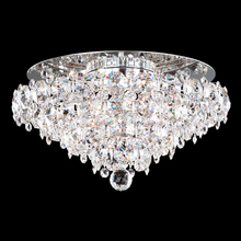  BN1416N-401O - Baronet 4 Light 120V Flush Mount in Polished Stainless Steel with Optic Crystal