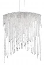  CH4813N-401O - Chantant 8 Light 120V Pendant in Polished Stainless Steel with Clear Optic Crystal