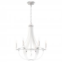  CY1006N-LB1R - Crystal Empire 6 Light 120V Chandelier in Grizzly Black with Radiance Crystal