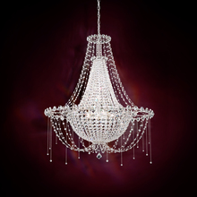  CM8334N-401R - Chrysalita 8 Light 120V Chandelier in Polished Stainless Steel with Clear Radiance Crystal