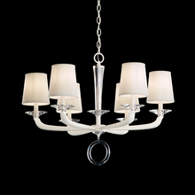  MA1006N-48O - Emilea 6 Light 120V Chandelier in Antique Silver with Optic Crystal