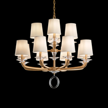  MA1012N-22O - Emilea 12 Light 120V Chandelier in Heirloom Gold with Optic Crystal