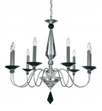  9679-40CL - Jasmine 9 Light 120V Chandelier in Polished Silver with Optic Crystal