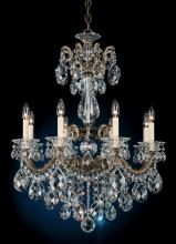  5007-83R - La Scala 8 Light 120V Chandelier in Florentine Bronze with Clear Radiance Crystal