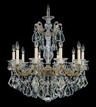 Schonbek 1870 5074-22S - La Scala 10 Light 120V Chandelier in Heirloom Gold with Clear Crystals from Swarovski