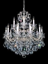 Schonbek 1870 5075-48S - La Scala 15 Light 120V Chandelier in Antique Silver with Clear Crystals from Swarovski