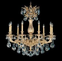  5679-22R - Milano 9 Light 120V Chandelier in Heirloom Gold with Clear Radiance Crystal