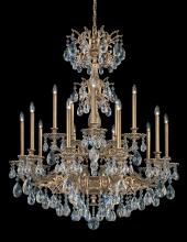  5686-22R - Milano 15 Light 120V Chandelier in Heirloom Gold with Clear Radiance Crystal