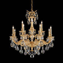  5682-22R - Milano 12 Light 120V Chandelier in Heirloom Gold with Clear Radiance Crystal