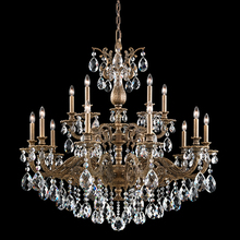  5685-23R - Milano 15 Light 120V Chandelier in Etruscan Gold with Clear Radiance Crystal