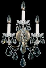  3652-23R - New Orleans 3 Light 120V Wall Sconce in Etruscan Gold with Clear Radiance Crystal