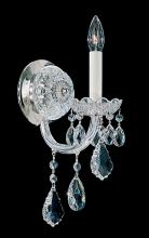  6805-40R - Olde World 1 Light 120V Wall Sconce in Polished Silver with Clear Radiance Crystal