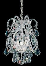  6809-40R - Olde World 4 Light 120V Mini Pendant in Polished Silver with Clear Radiance Crystal