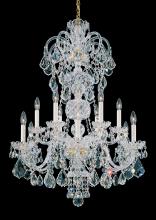  6813-40R - Olde World 12 Light 120V Chandelier in Polished Silver with Clear Radiance Crystal