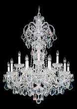  6814-40R - Olde World 15 Light 120V Chandelier in Polished Silver with Clear Radiance Crystal