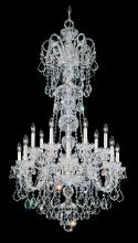  6817-40R - Olde World 14 Light 120V Chandelier in Polished Silver with Clear Radiance Crystal