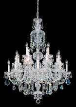  6860-40R - Olde World 25 Light 120V Chandelier in Polished Silver with Clear Radiance Crystal