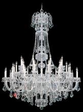  6861-40R - Olde World 45 Light 120V Chandelier in Polished Silver with Clear Radiance Crystal