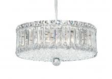  6670R - Plaza 9 Light 120V Pendant in Polished Stainless Steel with Radiance Crystal