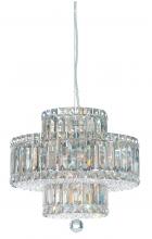  6671R - Plaza 9 Light 120V Pendant in Polished Stainless Steel with Radiance Crystal