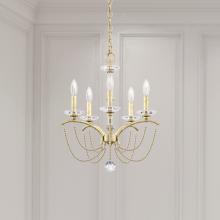  BC7105N-22O - Priscilla 5 Light 120V Chandelier in Heirloom Gold with Optic Crystal