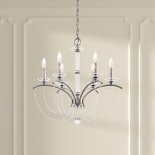  BC7106N-06O - Priscilla 6 Light 120V Chandelier in White with Optic Crystal