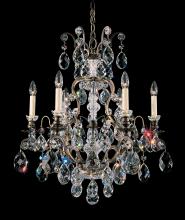 Schonbek 1870 3770-22 - Renaissance 7 Light 120V Chandelier in Heirloom Gold with Heritage Handcut Crystal