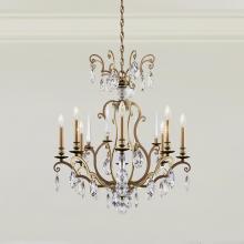  RN3871N-22H - Renaissance Nouveau 8 Light 120V Chandelier in Heirloom Gold with Clear Heritage Handcut Crystal