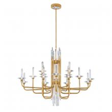  S5716-18O - Calliope 16 Light 120-277V Chandelier in Black with Clear Optic Crystal