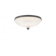  S6016-700O - Roma 16IN LED 3000K/3500K/4000K 120V Flush Mount in Aged Brass with Optic Crystal