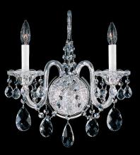  2991-40R - Sterling 2 Light 120V Wall Sconce in Polished Silver with Clear Radiance Crystal