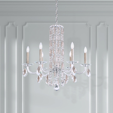  RS83061N-06R - Siena 6 Light 120V Chandelier in White with Radiance Crystal