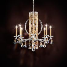  RS8308N-06R - Siena 8 Light 120V Chandelier in White with Radiance Crystal