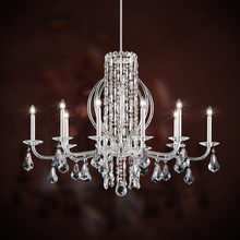  RS8310N-06R - Siena 10 Light 120V Chandelier in White with Radiance Crystal