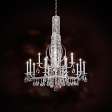  RS8415N-48R - Siena 17 Light 120V Chandelier in Antique Silver with Radiance Crystal