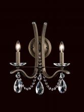  VA8332N-22R - Vesca 2 Light 120V Wall Sconce in Heirloom Gold with Clear Radiance Crystal