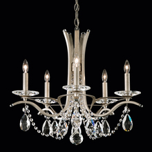  VA8355N-06R - Vesca 5 Light 120V Chandelier in White with Clear Radiance Crystal