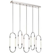  84147 - Delsey™ 5 Light Linear Pendant Cluster Polished Nickel