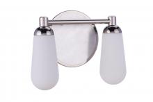  13112BNKPLN2 - Riggs 2 Light Vanity in Brushed Polished Nickel/Polished Nickel