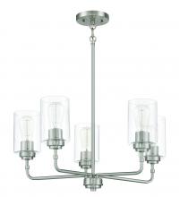  56025-BNK - Stowe 5 Light Chandelier in Brushed Polished Nickel