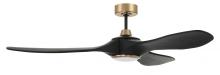  EVY60FBSB3 - 60" Envy in Flat Black/Satin Brass w/ Flat Black Blades