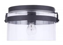  ZA3337-MN - Franklin 1 Light Outdoor Flush Mount in Midnight